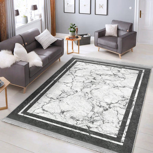 White Marble Rug