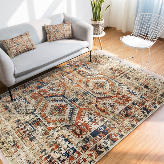 Vintage Geometric Pattern Rug