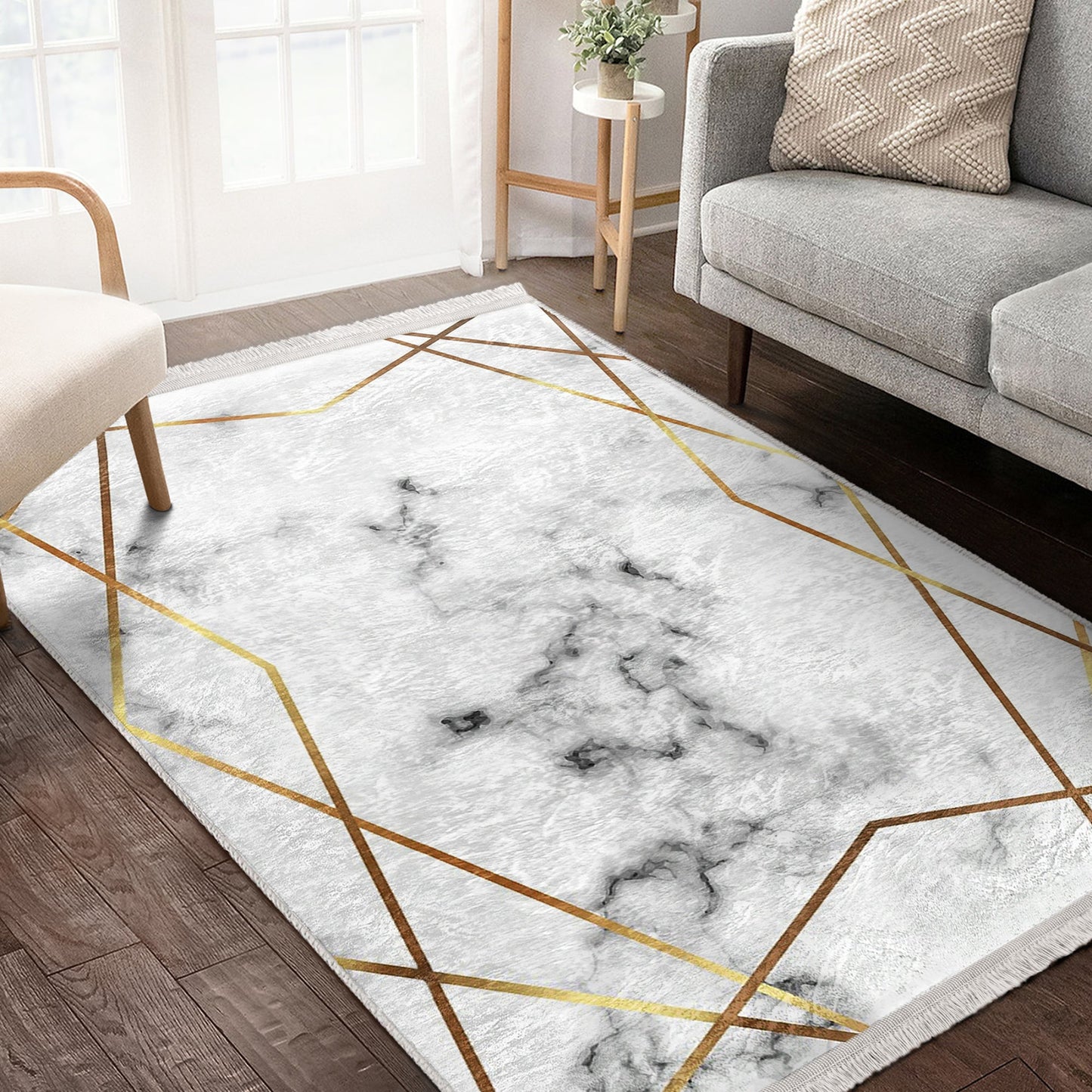 Marble Geometric Rug