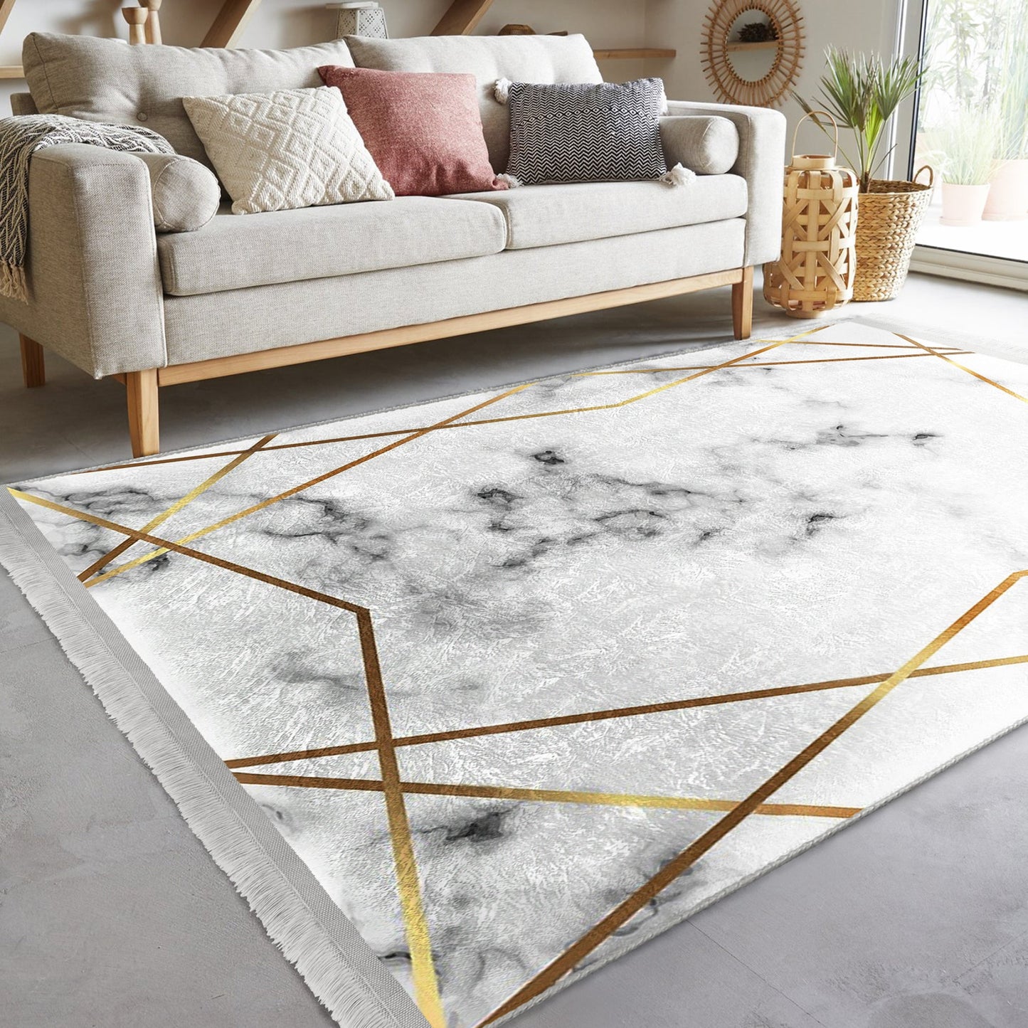 Marble Geometric Rug