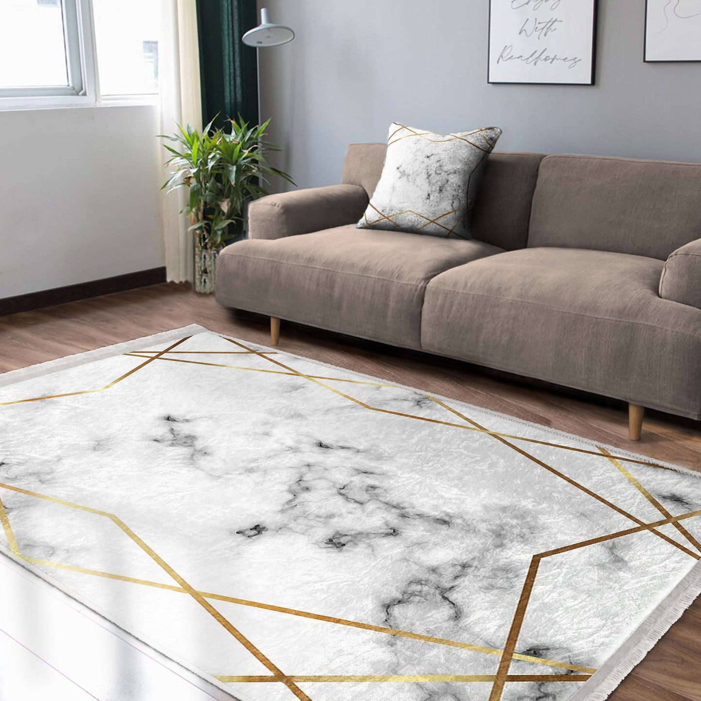 Marble Geometric Rug