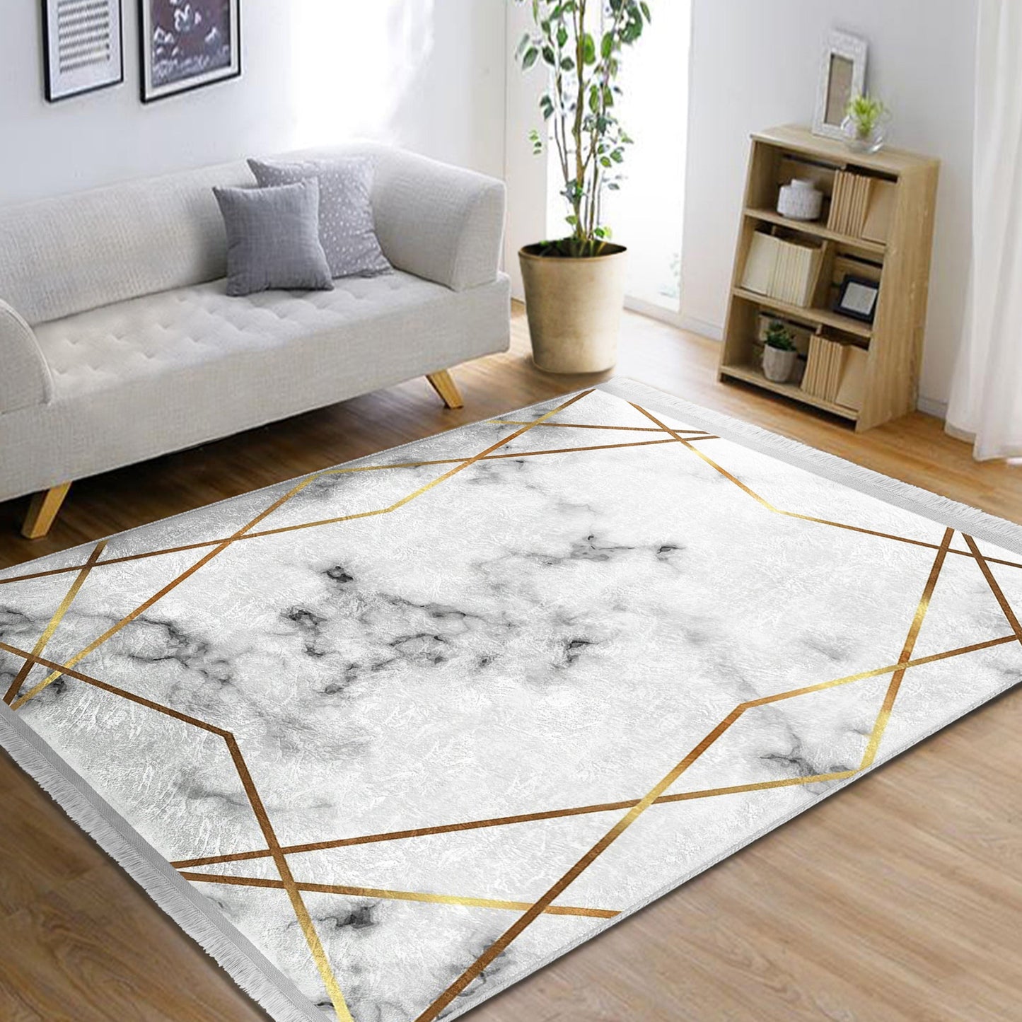 Marble Geometric Rug