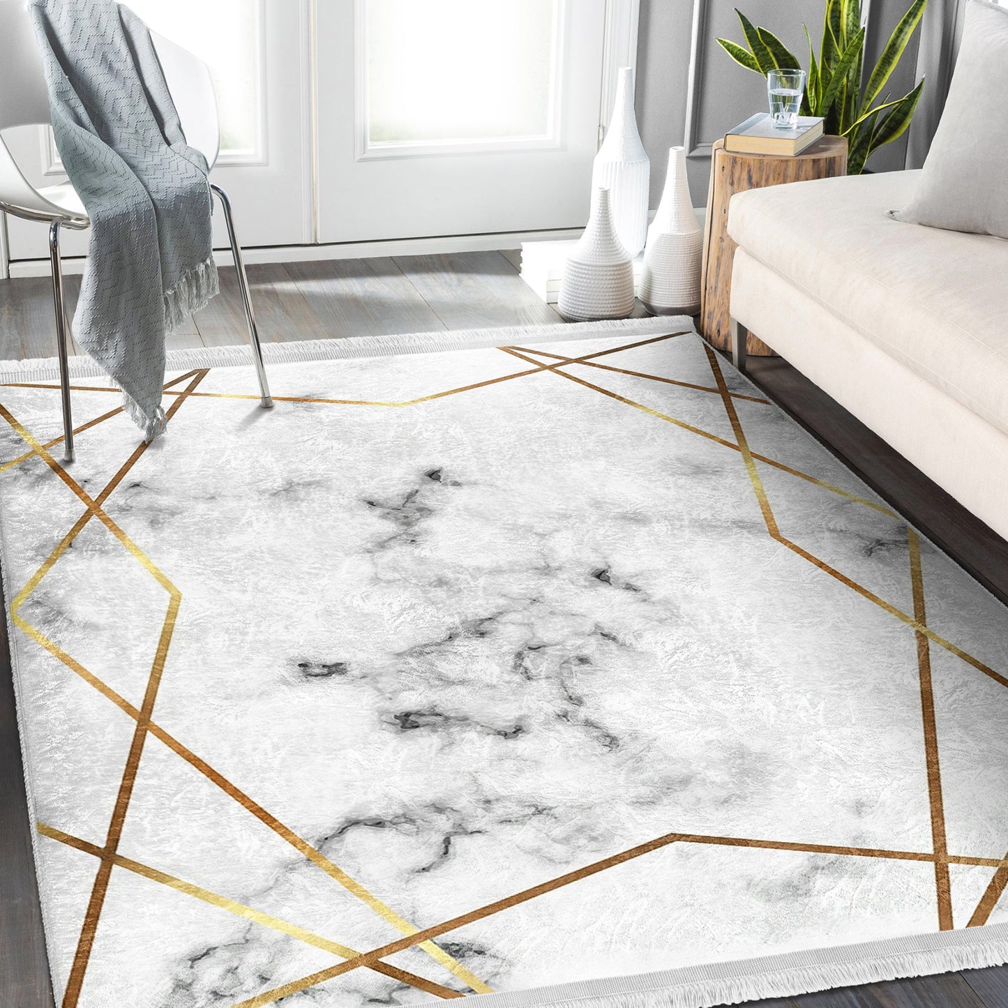 Marble Geometric Rug