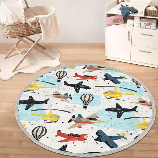 Aircraft Round Rug