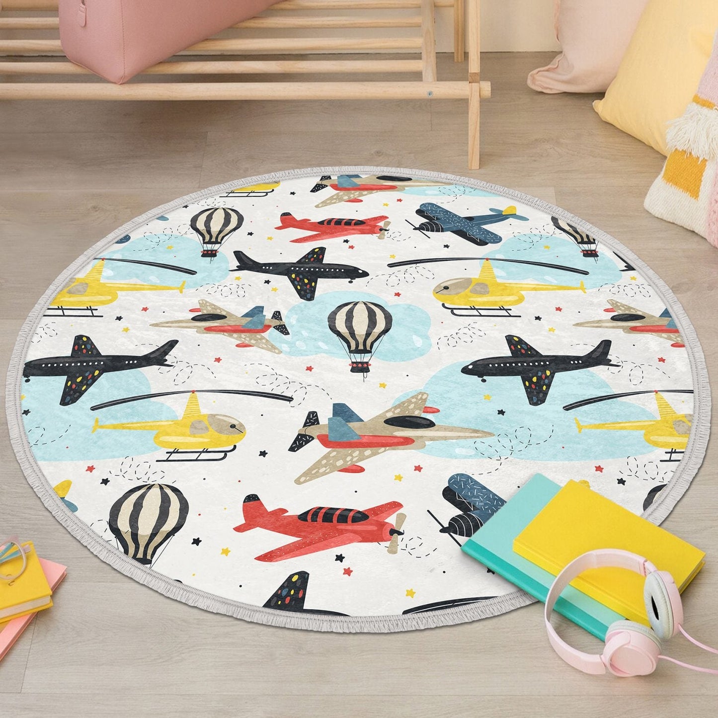 Aircraft Round Rug