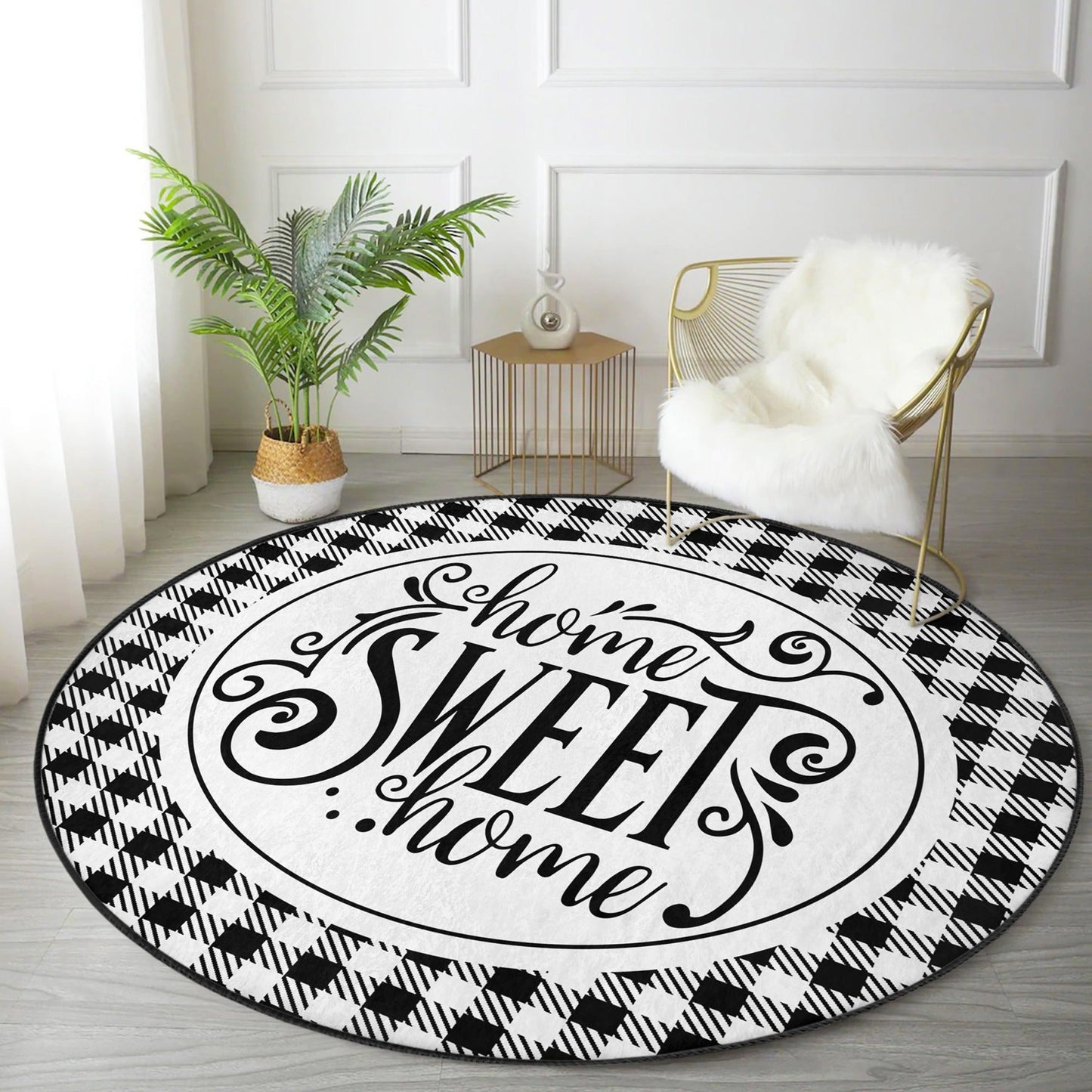 Home Sweet Home Round Rug