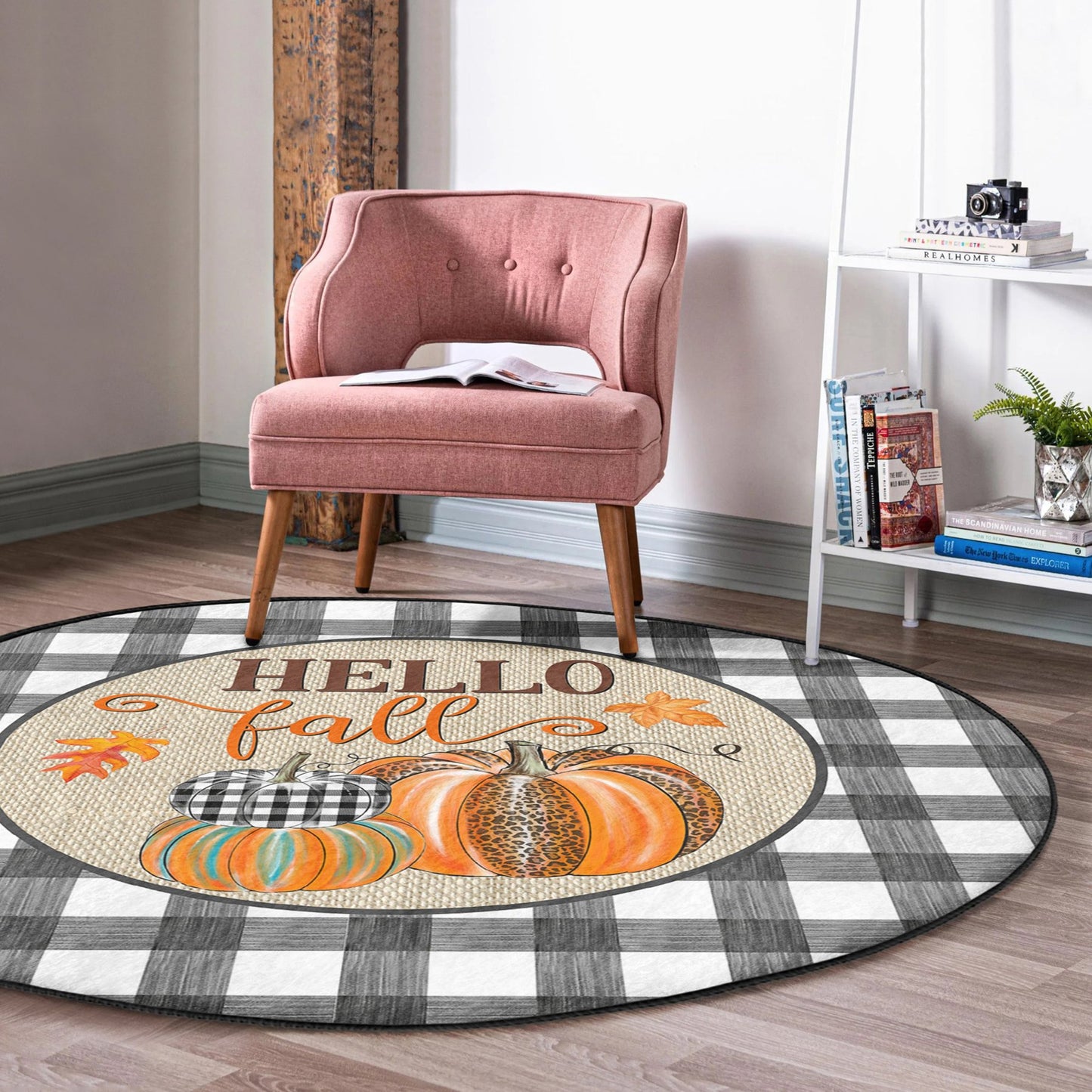 Hello Fall Round Rug